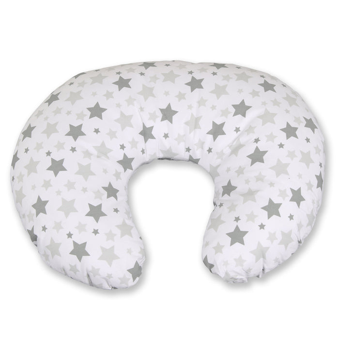 Dreamgenii Baby Feeding Nursing Pillow Cover - Grey Stars - Cotton Spare Cover